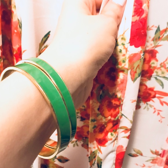 Green and Gold Bracelet Set - Picture 3 of 4